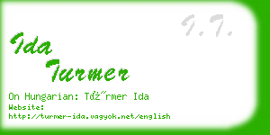 ida turmer business card