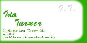 ida turmer business card